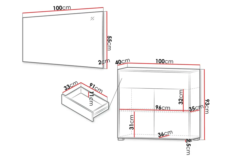 Agawal Hallmöbelset - Möbler - Hall & entré - Möbelset för hall & entré