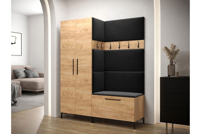 Ahsamin Hallmöbelset - Brun/Beige - Möbler - Hall & entré - Möbelset för hall & entré