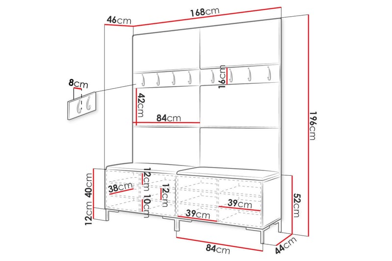 Ahsamin Hallmöbelset - Möbler - Hall & entré - Möbelset för hall & entré