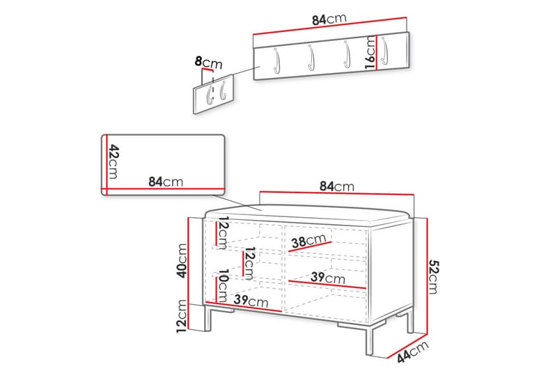Ahsamin Hallmöbelset - Möbler - Hall & entré - Möbelset för hall & entré