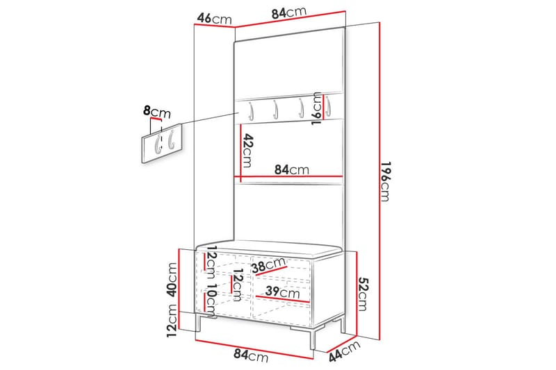 Ahsamin Hallmöbelset - Möbler - Hall & entré - Möbelset för hall & entré