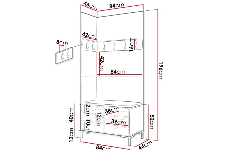 Ahsamin Hallmöbelset - Möbler - Hall & entré - Möbelset för hall & entré