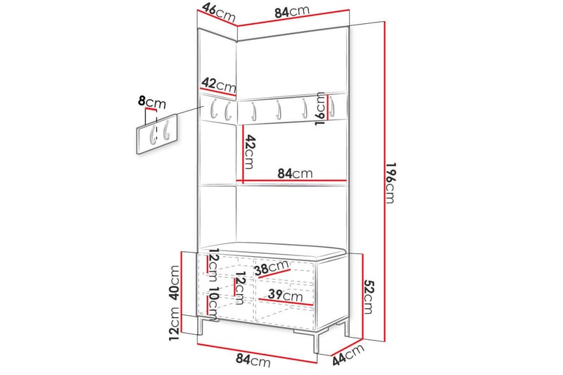 Ahsamin Hallmöbelset - Möbler - Hall & entré - Möbelset för hall & entré