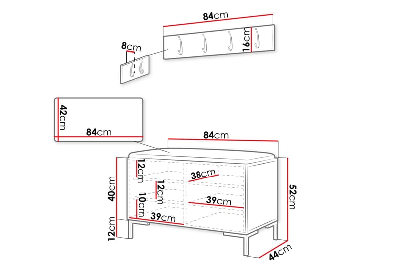 Ahsamin Hallmöbelset - Möbler - Hall & entré - Möbelset för hall & entré