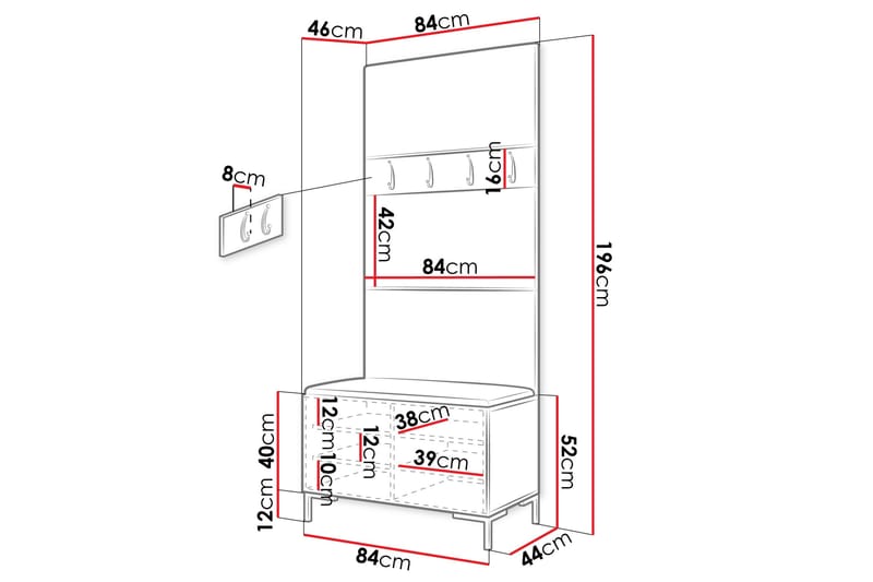 Ahsamin Hallmöbelset - Möbler - Hall & entré - Möbelset för hall & entré