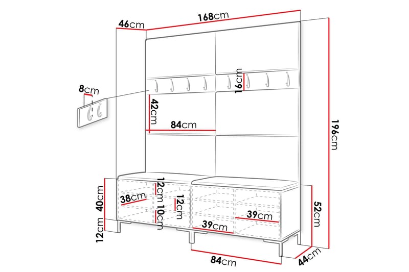 Ahsamin Hallmöbelset - Möbler - Hall & entré - Möbelset för hall & entré