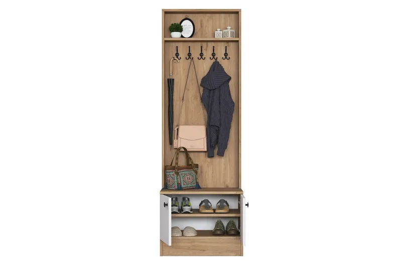Alvric Hallmöbelset - Valnöt/Vit - Möbler - Hall & entré - Möbelset för hall & entré