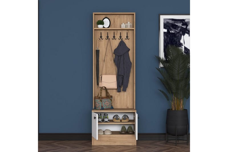 Alvric Hallmöbelset - Valnöt/Vit - Möbler - Hall & entré - Möbelset för hall & entré
