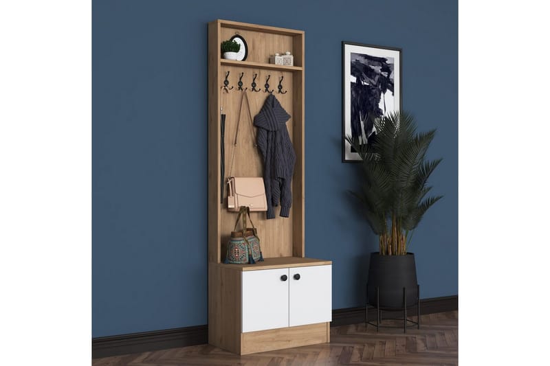 Alvric Hallmöbelset - Valnöt/Vit - Möbler - Hall & entré - Möbelset för hall & entré