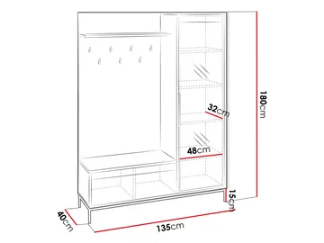 Bjurholm Hallmöbelset 180 cm - Möbler - Hall & entré - Möbelset för hall & entré