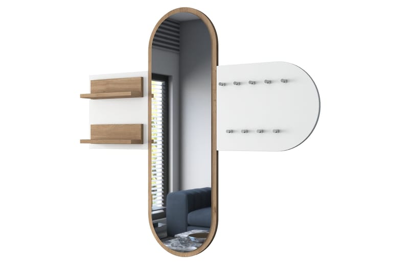 Courlac Hallmöbelset Vit/Brun - Hanah Home - Möbler - Hall & entré - Möbelset för hall & entré