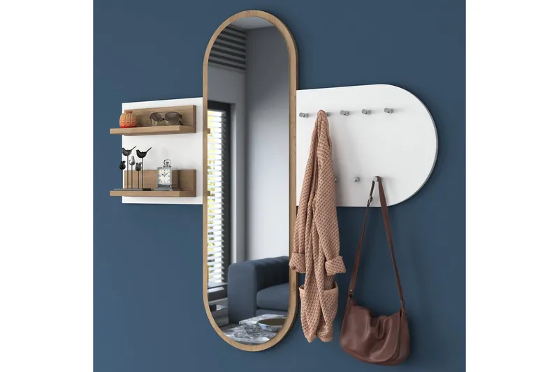 Courlac Hallmöbelset Vit/Brun - Hanah Home - Möbler - Hall & entré - Möbelset för hall & entré