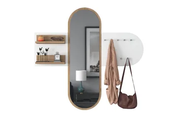 Courlac Hallmöbelset Vit/Brun - Hanah Home - Möbler - Hall & entré - Möbelset för hall & entré