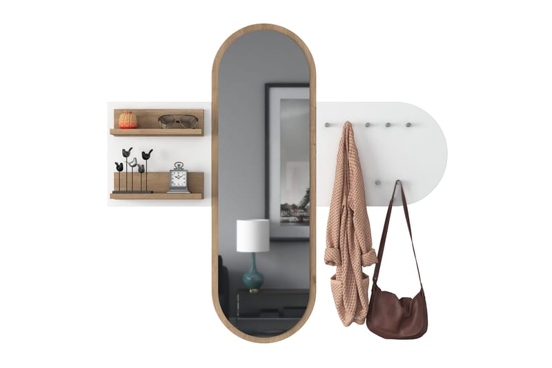 Courlac Hallmöbelset Vit/Brun - Hanah Home - Möbler - Hall & entré - Möbelset för hall & entré