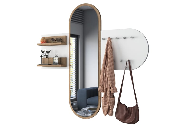 Courlac Hallmöbelset Vit/Brun - Hanah Home - Möbler - Hall & entré - Möbelset för hall & entré