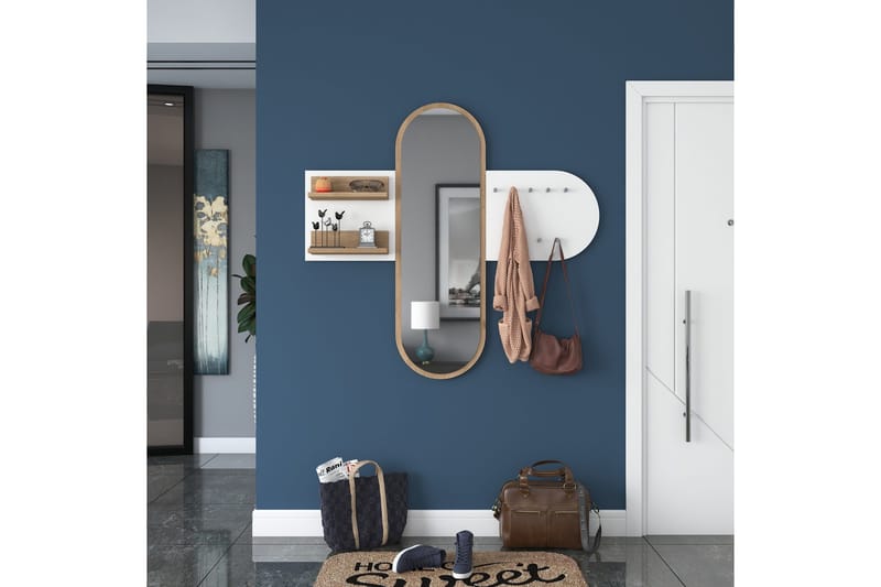 Courlac Hallmöbelset Vit/Brun - Hanah Home - Möbler - Hall & entré - Möbelset för hall & entré