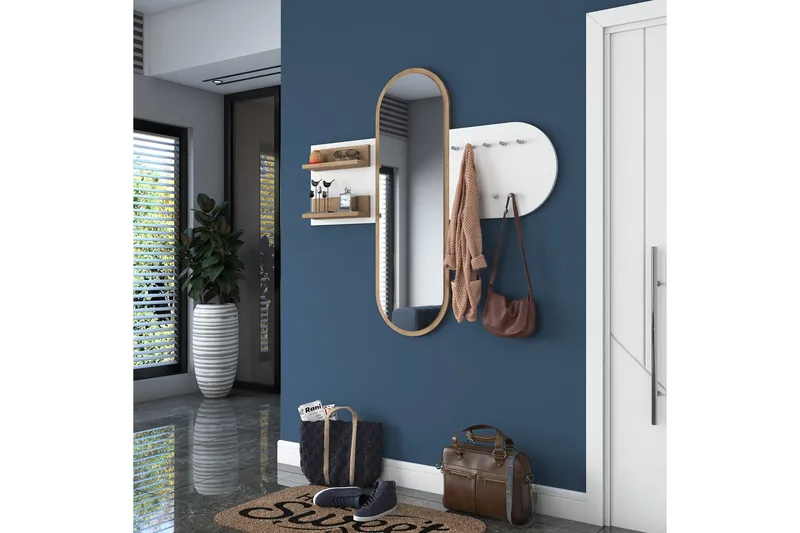 Courlac Hallmöbelset Vit/Brun - Hanah Home - Möbler - Hall & entré - Möbelset för hall & entré