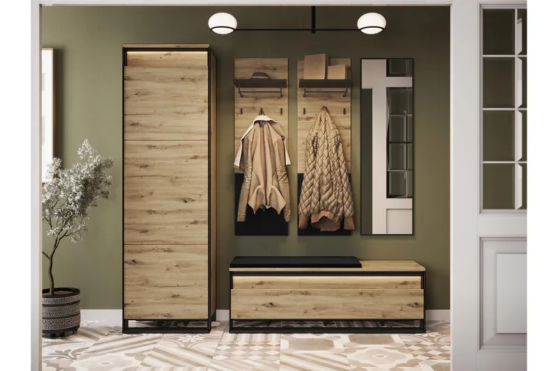 Dorana Hallmöbelset - Brun/Beige - Möbler - Hall & entré - Möbelset för hall & entré