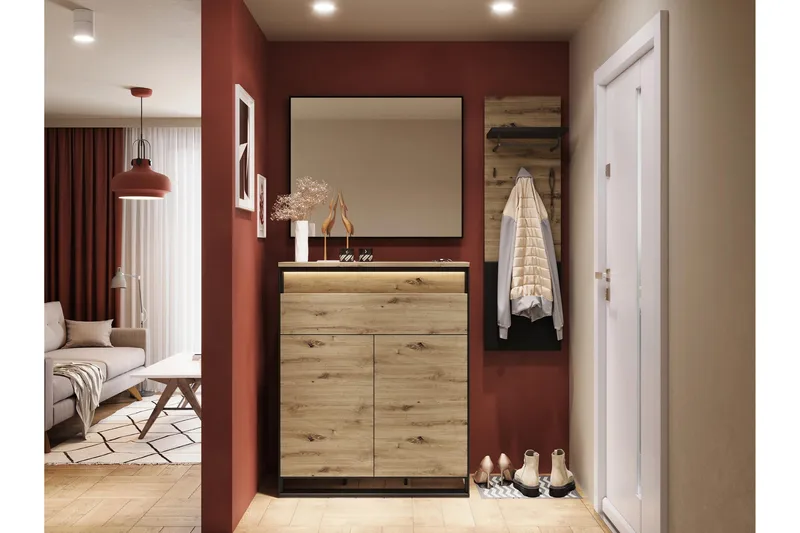 Dorana Hallmöbelset - Brun/Svart - Möbler - Hall & entré - Möbelset för hall & entré