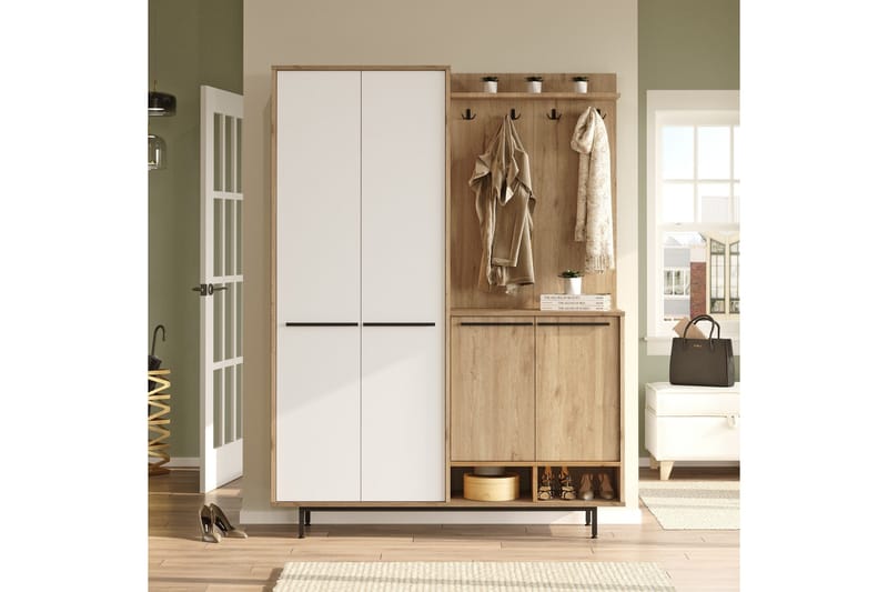 Ethelred Hallmöbelset - Ek/Vit - Möbler - Hall & entré - Möbelset för hall & entré