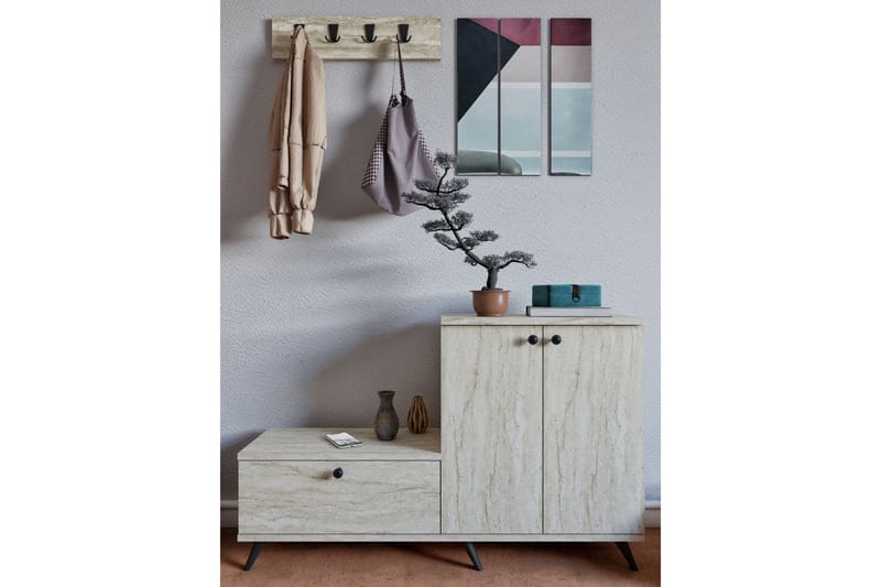 Evva Hallmöbelset - Beige - Möbler - Hall & entré - Möbelset för hall & entré