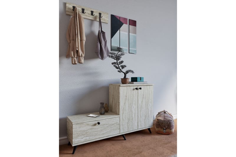 Evva Hallmöbelset - Beige - Möbler - Hall & entré - Möbelset för hall & entré