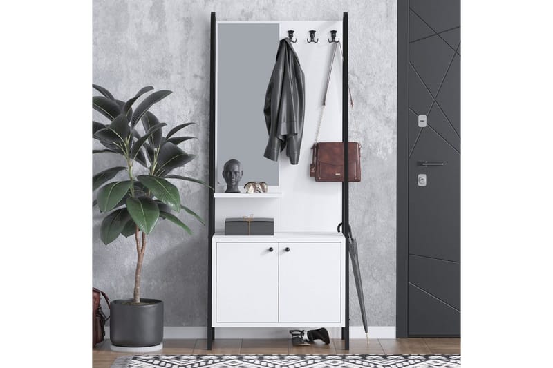 Favric Hallmöbelset - Svart/Vit - Möbler - Hall & entré - Möbelset för hall & entré