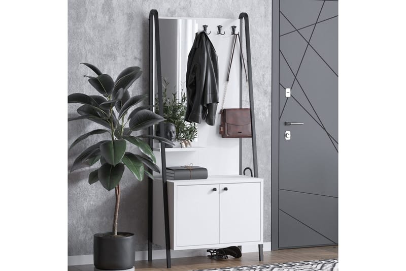 Favric Hallmöbelset - Svart/Vit - Möbler - Hall & entré - Möbelset för hall & entré