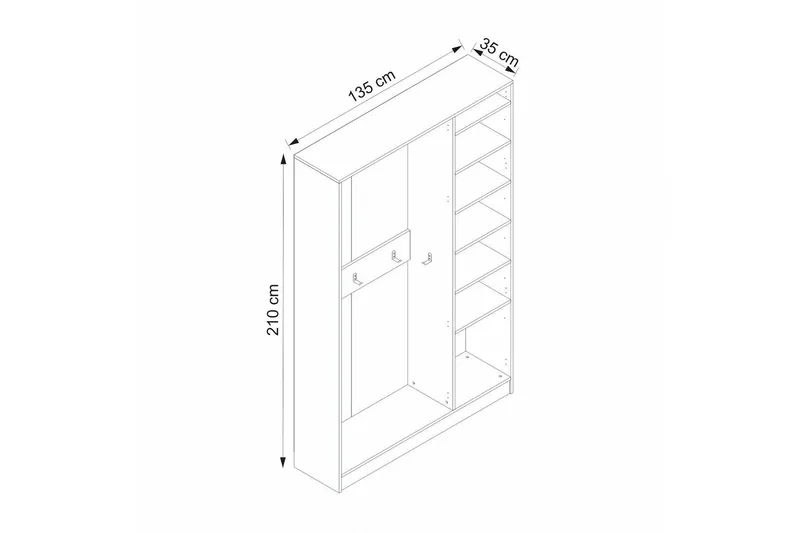 Fruitland Hallmöbelset - Vit - Möbler - Hall & entré - Möbelset för hall & entré