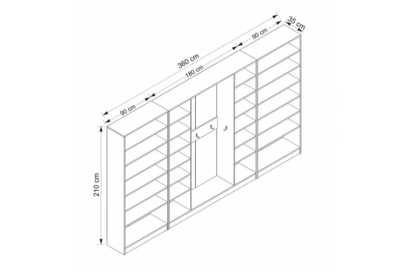 Fruitland Hallmöbelset - Vit - Möbler - Hall & entré - Möbelset för hall & entré