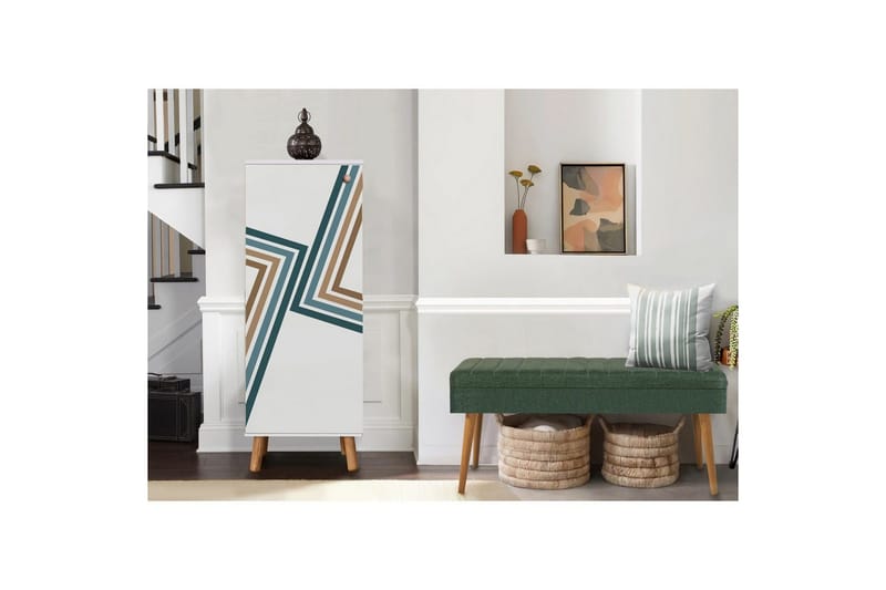 Gelsgan Hallmöbelset - Vit/Grön - Möbler - Hall & entré - Möbelset för hall & entré