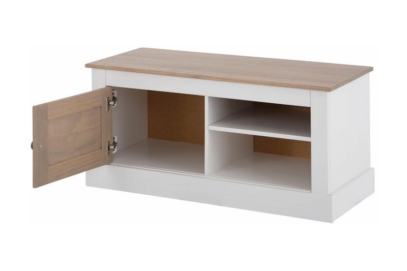 Lanseria TV-bänk 95 cm - Vit/Grå - Möbler - Vardagsrum - Tv-möbler & mediamöbler - Tv-bänkar