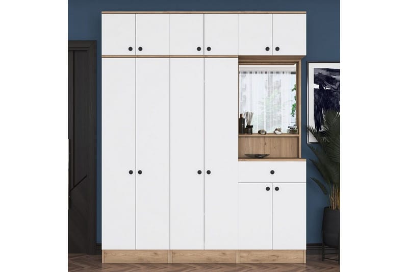 Hallmöbel Donel Valnöt / Vit - Valnöt / Vit - Möbler - Hall & entré - Möbelset för hall & entré
