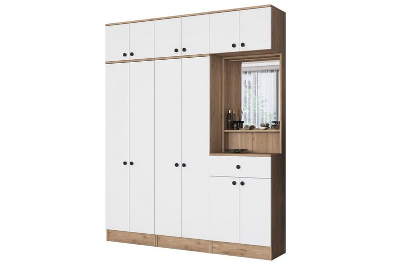 Hallmöbel Donel Valnöt / Vit - Valnöt / Vit - Möbler - Hall & entré - Möbelset för hall & entré