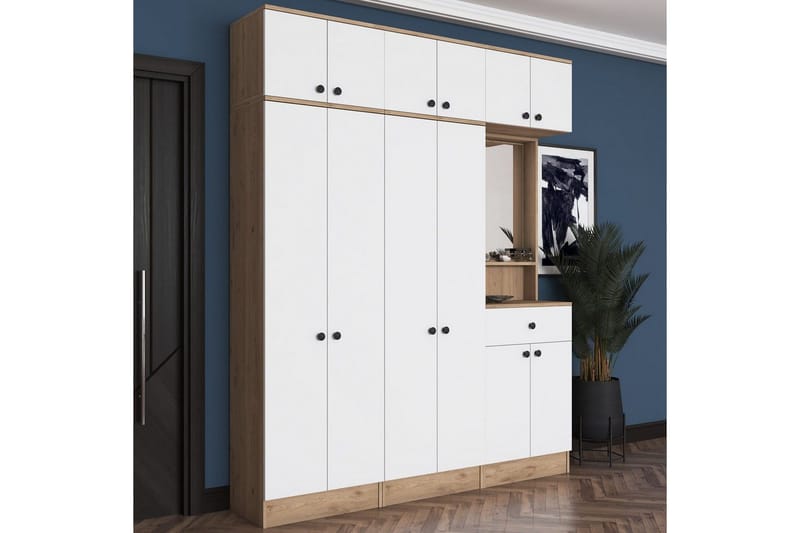 Hallmöbel Donel Valnöt / Vit - Valnöt / Vit - Möbler - Hall & entré - Möbelset för hall & entré