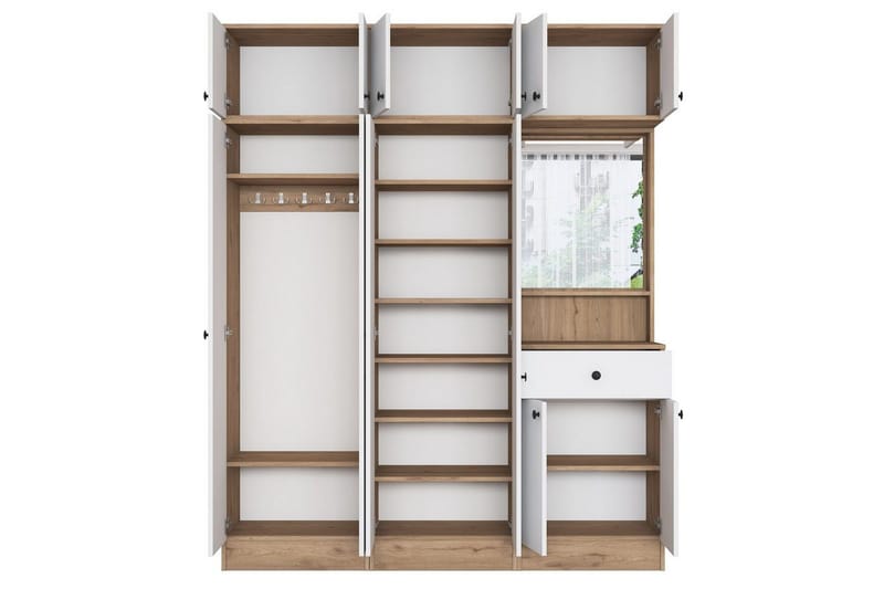 Hallmöbel Donel Valnöt / Vit - Valnöt / Vit - Möbler - Hall & entré - Möbelset för hall & entré