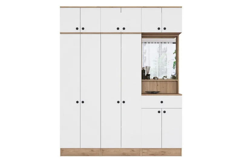 Hallmöbel Donel Valnöt / Vit, Valnöt / Vit