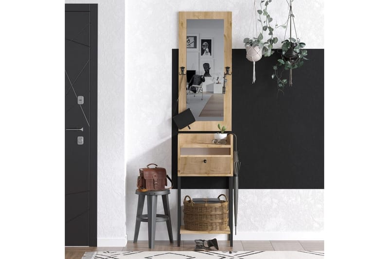 Hallmöbel Gohzlan Sudamale Ek - Svart/Mörkbrun - Möbler - Hall & entré - Möbelset för hall & entré