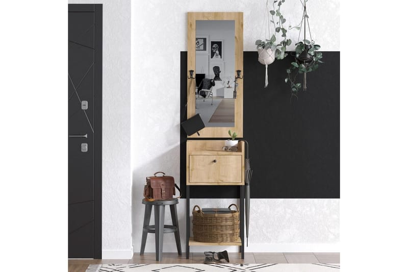 Hallmöbel Gohzlan Sudamale Ek - Svart/Mörkbrun - Möbler - Hall & entré - Möbelset för hall & entré
