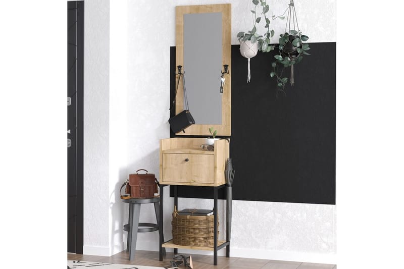 Hallmöbel Gohzlan Sudamale Ek - Svart/Mörkbrun - Möbler - Hall & entré - Möbelset för hall & entré