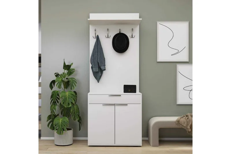 Hallmöbel Salen Vit - Vit - Möbler - Hall & entré - Möbelset för hall & entré