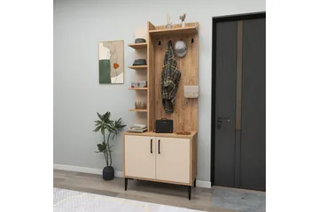Hallmöbel Windholm Atlantisk Tall / Beige - Beige/Ljusfärgat trä - Möbler - Hall & entré - Möbelset för hall & entré