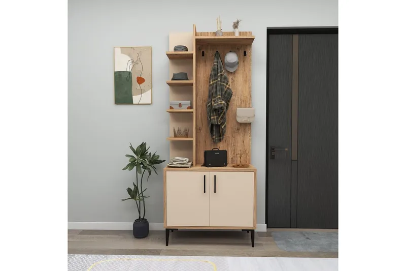 Hallmöbel Windholm Atlantisk Tall / Beige - Beige/Ljusfärgat trä - Möbler - Hall & entré - Möbelset för hall & entré