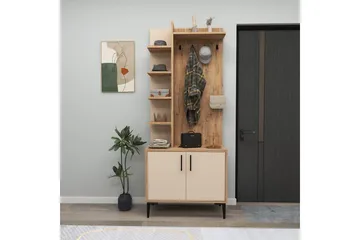 Hallmöbel Windholm Atlantisk Tall / Beige - Beige/Ljusfärgat trä - Möbler - Hall & entré - Möbelset för hall & entré