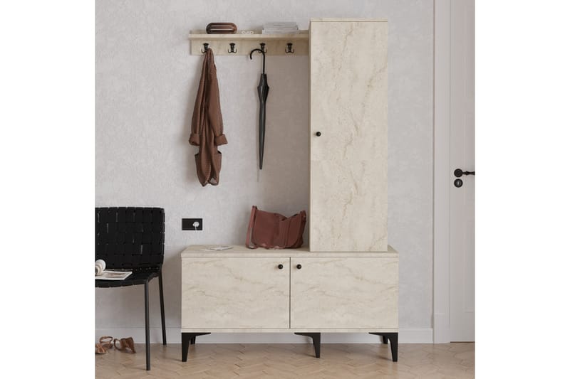 Hatcher Hallmöbelset Beige - Möbler - Hall & entré - Möbelset för hall & entré