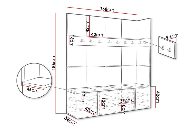 Hollan Hallmöbelset - Beige - Möbler - Hall & entré - Möbelset för hall & entré