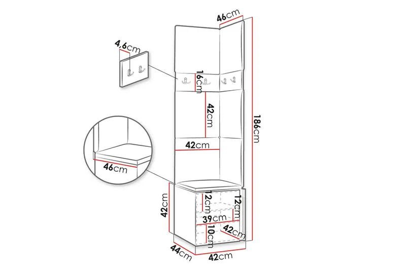 Hollan Hallmöbelset - Brun - Möbler - Hall & entré - Möbelset för hall & entré