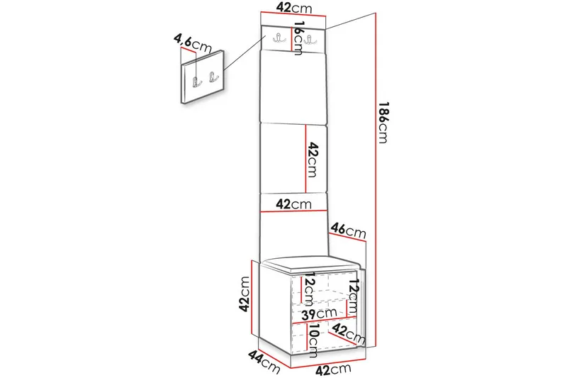 Hollan Hallmöbelset - Vit - Möbler - Hall & entré - Möbelset för hall & entré