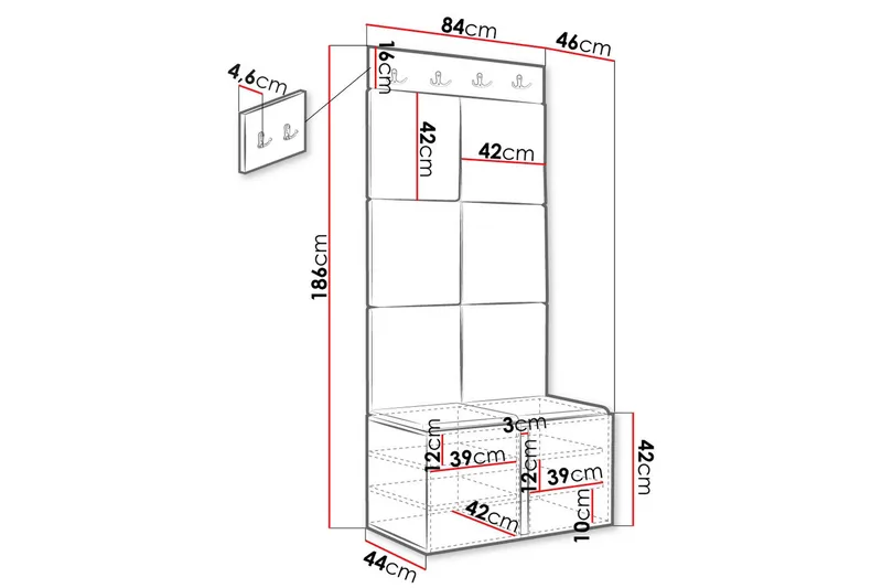 Hollan Hallmöbelset - Vit - Möbler - Hall & entré - Möbelset för hall & entré