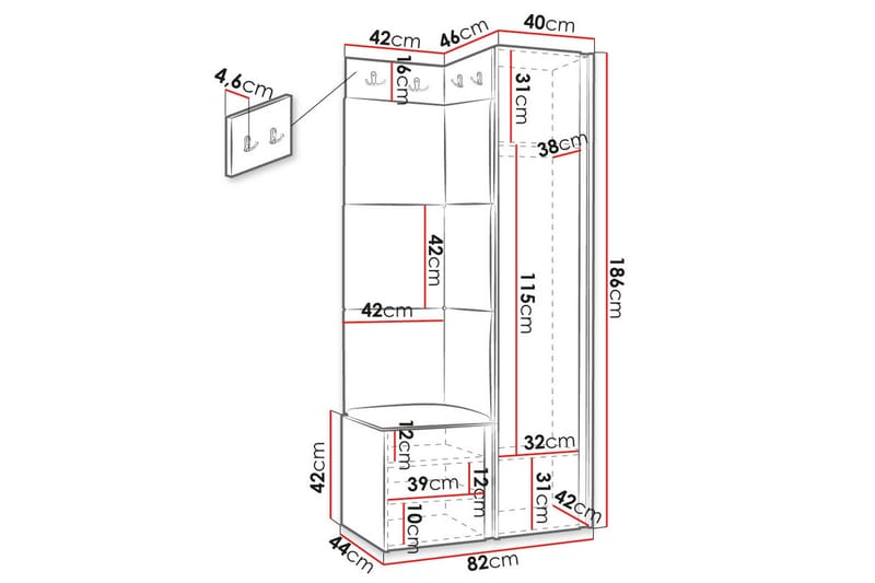 Hollan Hallmöbelset - Möbler - Hall & entré - Möbelset för hall & entré